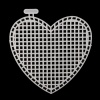 Канва пластик., мал. 'сердце', 7×8 см