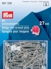 081330 Булавки, железо, 27 мм, откр. вправо, серебристые Prym