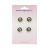 95108/09 Кнопка пришивная д-16мм тем/серебро упак(4шт) Hobby&Pro 