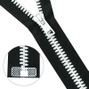 Молния BICOLOR трактор разъем. (1зам.,Т6) 50см (077 черный/001 белый) (2шт)