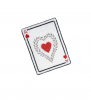 Аппликации пришивные с пайетками Туз Червы 14*10 бел