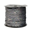 Тесьма пайетки 6мм*73м (A40 серый)