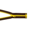 Молния BICOLOR трактор разъем. (1зам.,Т6) 40см (068 т.коричневый/162 мимоза) (2шт)