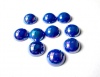 Полубусины пластик "Круг 10мм" 017 синий перламутр (10гр)