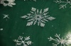 Еврофатин мягкий Снежинки на изумруде 150см*10м