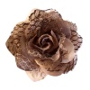 Брошь-цветок 2038-6095 7,7 см (МН6075 коричневый)