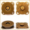 ГДЖ686 Кнопка магнитная 15*15мм (бронза) (4шт)