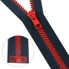 Молния BICOLOR трактор разъем. (1зам.,Т6) 50см (044 т.синий/008 красный) (2шт)