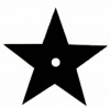 Пайетки "звездочки" 20мм 10г (748 графит)