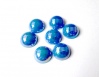 Полубусины пластик "Круг 10мм" 002 голубой перламутр (10гр)