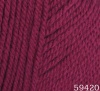 Пряжа Dolce Merino цв.59420 - вишневый (10шт) 50% микрофибра,50% шерсть мериноса 230 м/100г