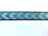 HB28 22133 Тесьма жаккардовая 22мм*5м (1- бирюза/серебро)