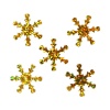 Пайетки "снежинки" (A20 золото голограмма) 24мм 10г