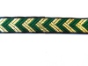 HB28 22133 Тесьма жаккардовая 22мм*5м (3- зеленый/золото)
