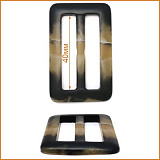 ВК713 Пряжка 40 мм Черно-коричневая матовая (2шт)