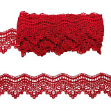 3AR779 Кружево матовое гипюр бордовый 6см*9,14м