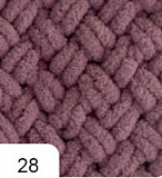 Пряжа Puffy 28- роза 100% Микрополиэстр 100г/9,2м (5шт)