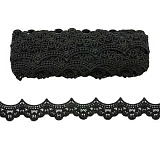 3AR223 Кружево матовое гипюр черный 5см*13,72м