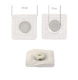 Кнопка магн. 13мм никель/силикон (2шт.) TBY.107844