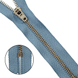 39097/16-3 Молния джинс. Т5 16 см св.серый (5шт) ГР