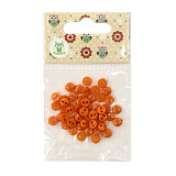 27384 Пуговицы 'Мини' на 2 прокола, 6мм, (50шт) цв.оранжевый