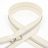 Молния Т5 18см спираль декор.103- молочный/серебро (2шт)