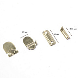 Брючные крючки 2 шип 9,8*18*12,7мм (никель)10шт