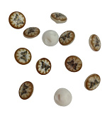 TA211 Пуговица 9мм(16L)(коричневый) (12шт)