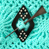 OR318-01 MH COLLECTIONS Заколка декоративная (сваровски) 8,0 см х 5,0 см