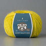 Пряжа Норка длинноворсовая (28 салат) (90% пух норки, 10% ПА) 50г/350м (5шт)