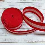 Лента стропа 40мм 10-44136/40 красный/белый (5м)