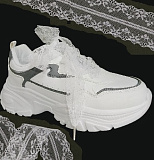 Шнурки обувные кружевные 4см*130см (белый)