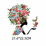 DH0247 Термотрансфер 20,8х22,6см Цветочное настроение