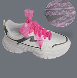 Шнурки обувные кружевные 4см*130см (розовый)