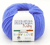 Пряжа Baby Love (57 ярко голубой) 100% мерсер.шерсть 115м/25г (10шт)