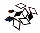 Пайетки ромб 25*43мм 10гр (черный голограмма) 