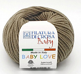 Пряжа Baby Love (36 темный беж.) 100% мерсер.шерсть 115м/25г (10шт)