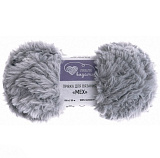 Пряжа "Мех" (3шт) (02 серый) 100г/55м 100% ПЭ