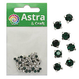 4AR159/166 Хрустальные стразы в цапах/серебро, 4мм, 50шт/упак 36 изумруд