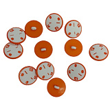 LF K-82 Пуговица Часы 15мм(24L)(04 Оранжевый))(12шт)