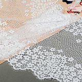 Кружево "реснички" 220мм*3м (01 белый) TBY 75226