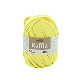 Пряжа "Рафия" 40гр 50м лимон (4мотка)