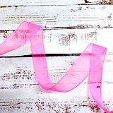 Лента капрон, арт.JF-001 029 ярко-розовый 15,0мм*25м