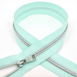 Молния Т5 18см спираль декор.142 мятный/серебро (2шт)