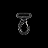 Карабин пластик 25мм черный (10 шт) MFG 5019