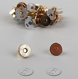 Кнопка магнитная 10мм золото (4шт)