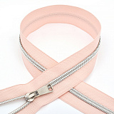 Молния Т5 18см спираль декор.274 розовый/серебро (2шт)