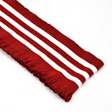 Подвяз трикотажный 73032 бордовый/белый 7х80см ПЭ