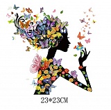 DH0451 Термотрансфер 23х23см Бабочки