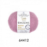 Пряжа Super Kid Mohair (64412 -сухая роза) (6шт) 47% мохер/31% шерсть/22% полиамид, 237м/25г